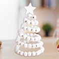 thumbnail image 4 of Tabletop Christmas Tree Mini Christmas Tree for Party Supplies Holiday Decor White Beads, 4 of 7