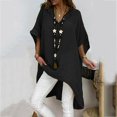 thumbnail image 2 of T-shirt à Manches Courtes Femmes Mode Été Décontracté en Vrac Col en V Manches Courtes Tops Solides Blouse, 2 of 6