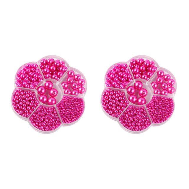 Baohd 1/2/3/5 1150pack/lot Bead Accessories Easy To Thread Wide Application Not Easy To Fade rose red 2PCS