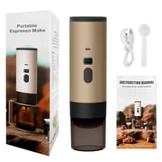 Huanglei 3 In1 Portable Coffee Maker 72W Portable Coffee Maker 12V Machine Rechargeable Portable Coffee Maker USB Coffee Maker Water Reservation 90ml