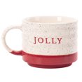 thumbnail image 3 of Holiday Time White/Red Saying Ceramic Stacking Mug Set, 9.5 oz, 4 piece, 3 of 6