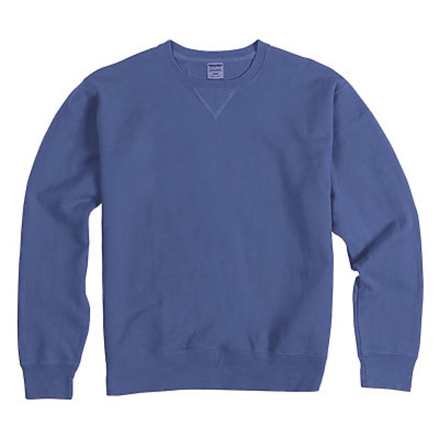 Hanes Mens Big ComfortWash Garment Dyed Fleece Sweatshirt, XL, Deep Forte Blue