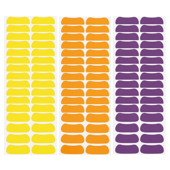 Uxcell Sports Eye Black Stickers, Under Eye Strips Football Face Stickers Breathable Eyeblack Sticker for Baseball Fans on Game Day Yellow/Orange/Purple