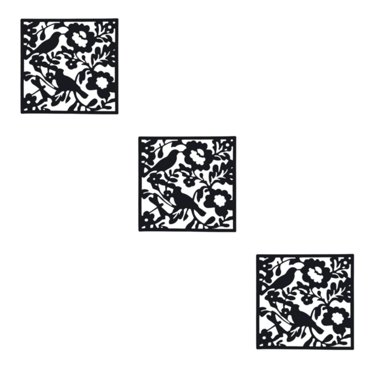 Thinsony 4pcs/set Durable Hotel Home Bar Room Divider Screens Panel For Privacy And Style Black Bird Chart 3Set