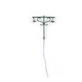 thumbnail image 2 of Model Layout Lights Double-Heads Outdoor Garden Lamps Scale Mini Miniature Lamppost Yards Table Train Street Decorations Green（1:150）（White）, 2 of 9