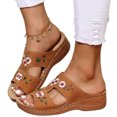 thumbnail image 4 of LSLJS Sandales à Talon d'Été pour Femmes, Mode Wedge, Broderie de Fleurs, Chaussures pour Femmes, 4 of 4