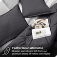 thumbnail image 3 of Bare Home Goose Down Alternative Comforter Set - 3 Piece Set - Queen, Forged Iron Gray, 3 of 7