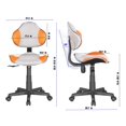 thumbnail image 5 of JJS Home Office Low Back Computer Executive Chair Ergonomic Mesh Chair with Extra Large Base and Pads Grey/Orange, 5 of 5
