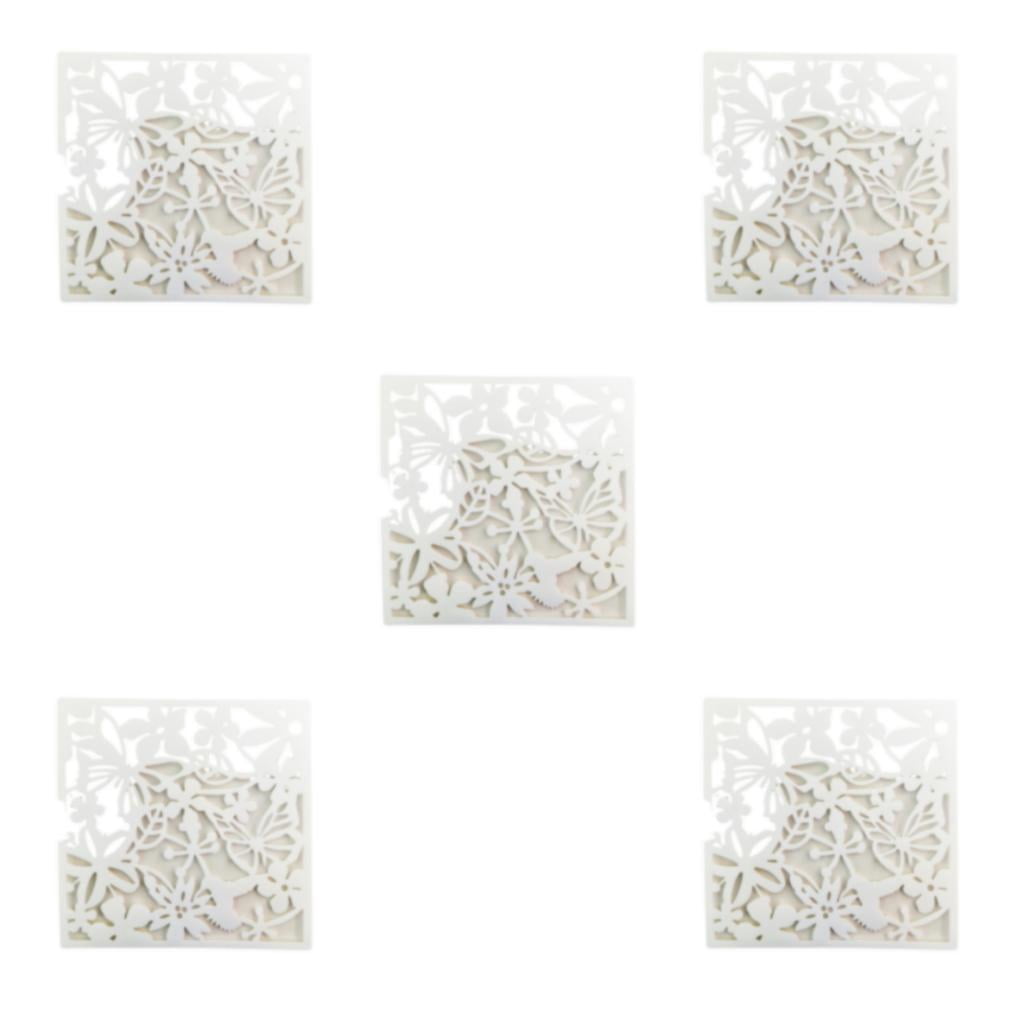 kurtrusly 4pcs Hanging Divider Screens Panel Decorative Room Separator For Hotel And Home Modern Lightweight And Durable PVC White Butterflies 5Set
