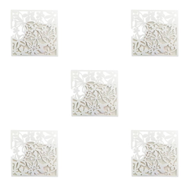 kurtrusly 4pcs Hanging Divider Screens Panel Decorative Room Separator For Hotel And Home Modern Lightweight And Durable PVC White Butterflies 5Set