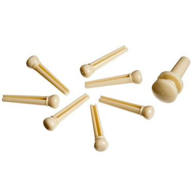 Planet Waves PWPS11 Molded Bridge Pins with End Pin - Set of 7 - Ivory