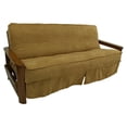 thumbnail image 2 of Housse de Futon Pleine en Microsuède Uni à Double Cordon de 8 à 9 Po - Camel, 2 of 2