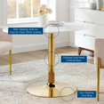 thumbnail image 4 of Modway Verne 48" Oval Dining Table in Gold White, 4 of 6