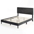 thumbnail image 2 of Costway Queen Size Bed Frame with High Headboard & Wooden Slats No Box Spring Needed, 2 of 10