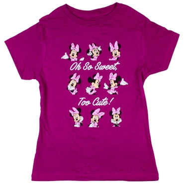 Disney Minnie Mouse Girls Oh So Sweet, Too Cute! T-Shirt (Large)