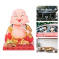 thumbnail image 4 of Buddha Figurine, Monk Decoration Solar Power Eco Friendly Auto Shaking Hand  For Gifts L,S, 4 of 8