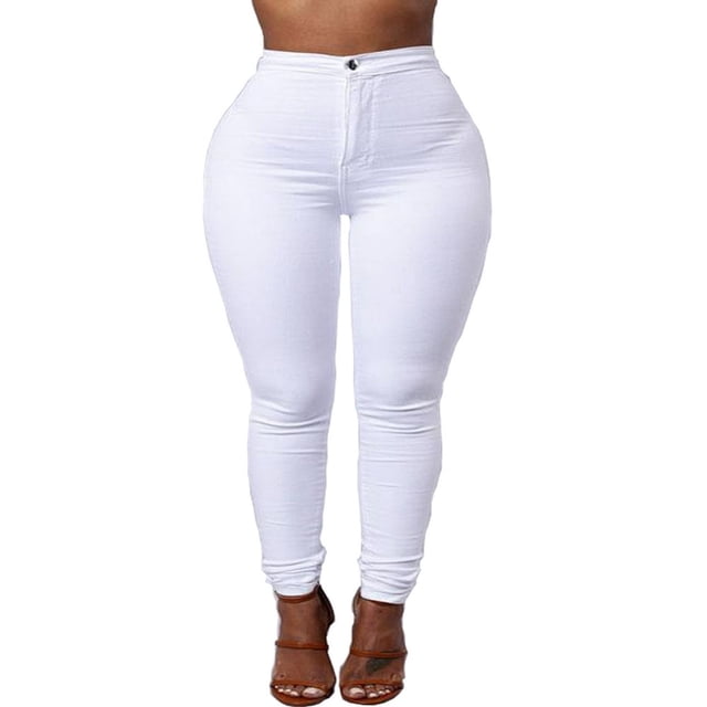 Pantalon Long Ajusté Taille Haute Extensible pour Femmes, Coupe Crayon
