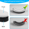 thumbnail image 4 of 16Pcs Pet Water Fountain Water Fountain Sponge Filter Replacement for WF050 Fountain, 4 of 8