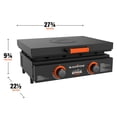 thumbnail image 5 of Blackstone Adventure Ready Outdoor Griddle, 2-Burner 22" Propane Flat Top Grill with Hard Cover, Black, 5 of 5