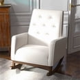 thumbnail image 5 of Delgado Modern Tight Back Beige Fabric Linen Indoor Nursery Rocking Chairs, 5 of 5