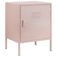 thumbnail image 1 of Bouclair Pink Metal Locker Side Table, 1 of 10