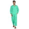 thumbnail image 1 of Inkmeso Ensemble de Pyjama Classique Uni en Coton, Pyjama Boutonné pour Hommes, 2 Pcs, Tenue de Nuit, 1 of 7
