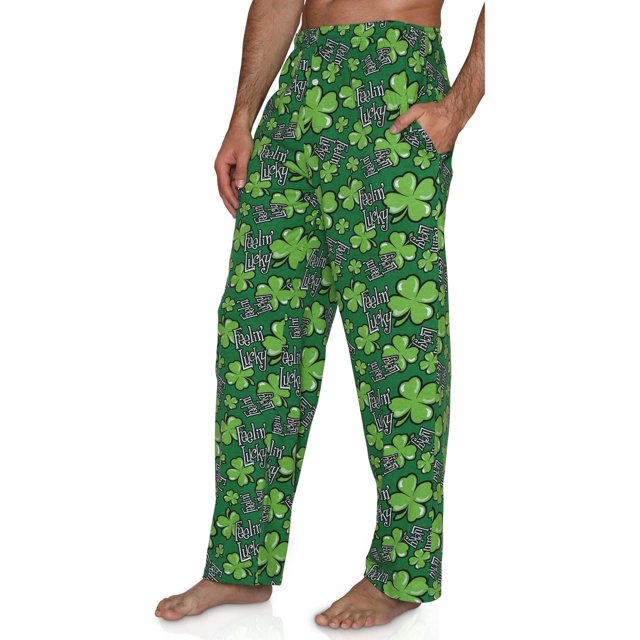 Fun Boxers Mens Feeling Lucky Fun Prints Pajama & Lounge Pants