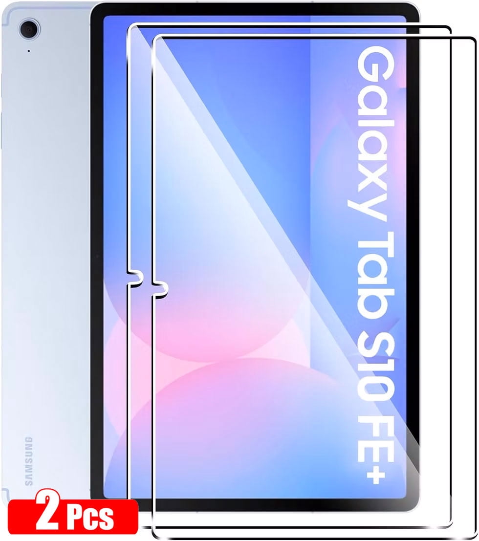 XCRS [2 Pack] Tempered Glass Screen Protector for Samsung Galaxy Tab S10 FE+ Plus SM-X620 Tablet, Case Friendly & Bubble Free