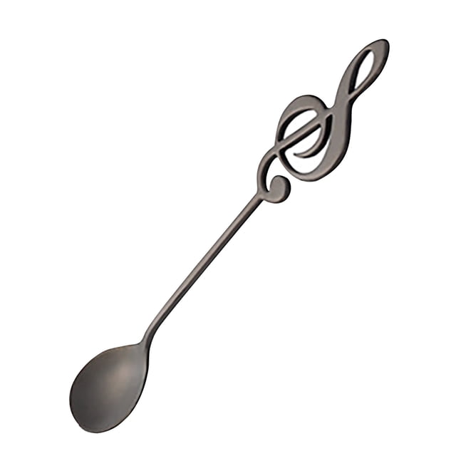 Agiferg Music Stainless Steel Spoon Dessert Spoon Teaspoon Music Bar Spoon