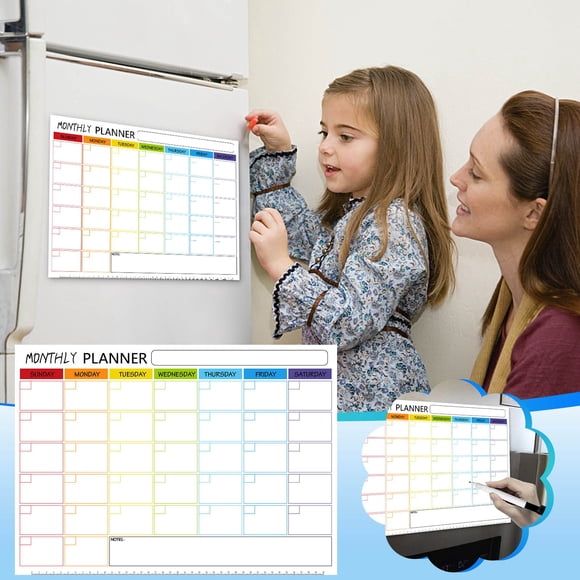 Fridja Sales Magnetic Planner Monthly Weekly Menu Magnetic Sticker Set Calendar Message Memo Notepad Holiday Gifts