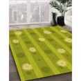 thumbnail image 3 of Ahgly Tapis Rectangulaire Lavable en Machine Intérieur Transitionnel Jaune Foncé Vert, 8 Pieds x 12 Pieds, 3 of 7