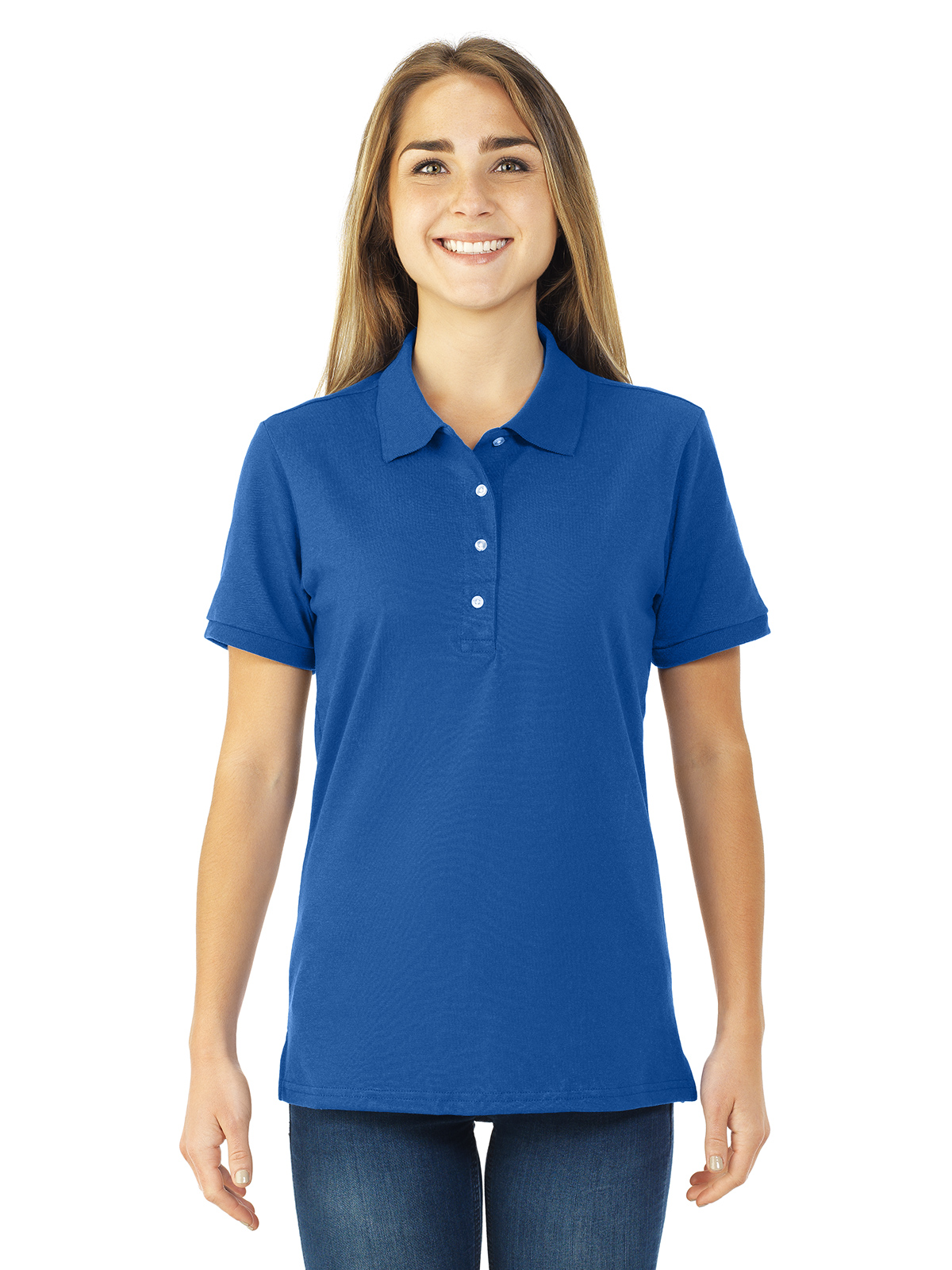 Jerzees Chemise de Sport à Manches Courtes pour Femmes SpotShield, m, Royal