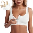 thumbnail image 3 of Xfvqtps 3PC Large Size Sports Bras for Women Back Mesh Cross Buckle Strap Front Multi Row Buckle No Underwire Breathable Yoga Bra Multicolor-07, 3 of 8