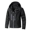 thumbnail image 1 of Birdeem Jackets for Men Mens Stitching Drawstring Hooded Slim Fashion Jacket Coat Outwear, 1 of 1