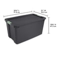 thumbnail image 3 of Sterilite 16 Pack 45 Gallon Wheeled Latch Tote, Stackable Plastic Storage Bin, 3 of 8