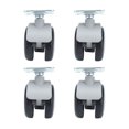 thumbnail image 3 of ANGGREK Rubber Caster Wheel,4Pcs Caster 4 Hole Top Plate Rubber Brake Wheel Replacement Swivel Chair Furniture Accessories,Top Plate Casters, 3 of 8