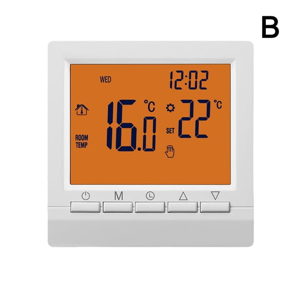 Smart Thermostat,Programmable Wireless Room Digital Smart Thermostat Termostat,Touchscreen Color Display,for Boiler Floor Water Heating Termostato Q0Q9