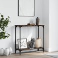 thumbnail image 1 of vidaXL Table Console Chêne Fumé 75x30,5x75 cm Bois Manufacturé, 1 of 5
