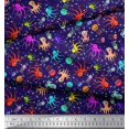 thumbnail image 2 of Soimoi Moss Georgette Fabric Dot,Octopus & Jellyfish Ocean Decor Fabric Printed Yard 42 Inch Wide, 2 of 3