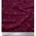 thumbnail image 1 of Soimoi Purple Rayon Fabric Leaves & Dots Decor Fabric Printed BTY 56 Inch Wide, 1 of 3