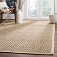 thumbnail image 1 of Safavieh Natural Fiber Collection NF114A Border Basketweave Seagrass Area Rug, 3' x 3' Square, Beige, 1 of 5