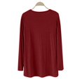thumbnail image 4 of Breezora Ladies V Neck Modal Asymmetrical Long Sleeve Open Front Cardigan Sweater Wine, 4 of 8