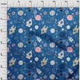 thumbnail image 3 of oneOone Silk Tabby Blue Fabric Galaxy Craft Projects Decor Fabric Printed By The Yard 42 Inch Wide, 3 of 4