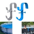 thumbnail image 4 of AquaJoyer Pool Leaf Net Holder Above Ground Pool Pole Hanger Above Ground Pool Accessories Adjustable Telescopic Pool Pole Hooks Pool Brush Hanger Tool Holder Pool 2pc, 4 of 5