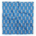 thumbnail image 1 of Bimba Blue Dots & Raccoon Animal Printed Pure Silk Scarf For Hair Neck Head Bandanas For Women 40 x 80 Inches, 1 of 6