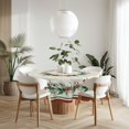 thumbnail image 3 of Christmas Holly Round Tablecloth Winter Snowflake Wrinkle Resistant Table Cloth Xmas Red Bird Decor Table Cover for Winter Holiday Home Kitchen Picnic Party 60 Inch, 3 of 5