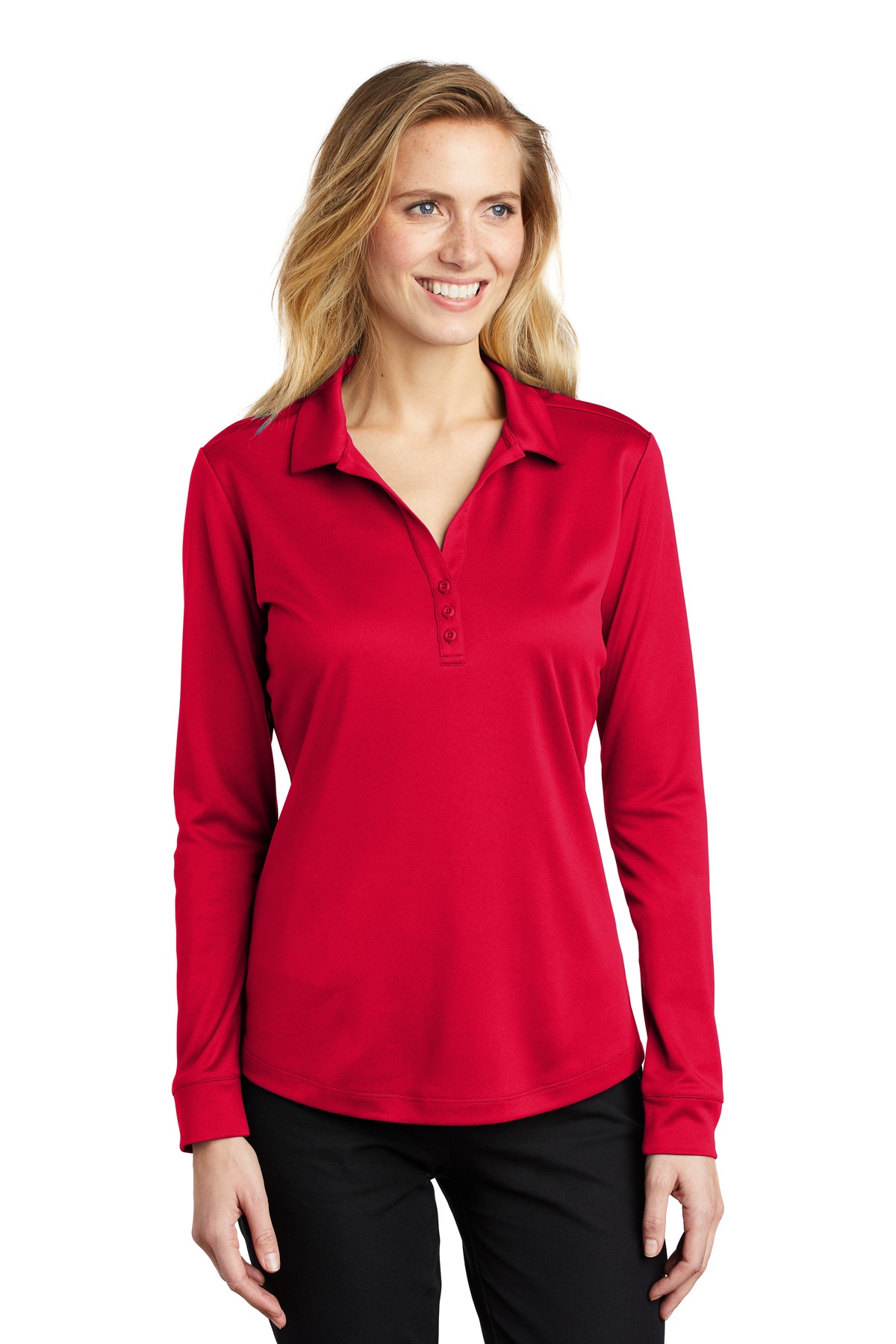 Port Authority Women's Silk Touch Performance Long Sleeve Polo - L540LS