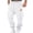 White, variant on AnuYalue Men's Cargo Pants Baggy Drawstring Tapered Sweatpants Elastic Waist Athletic Pants with Multi Pockets Dark Gray XL
