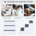 thumbnail image 4 of PawHut Pet Steps 3-Step Dog Stairs for Small Dogs Cats and Wooden Ramp with Storage Box Carpet Tread, White, 4 of 9