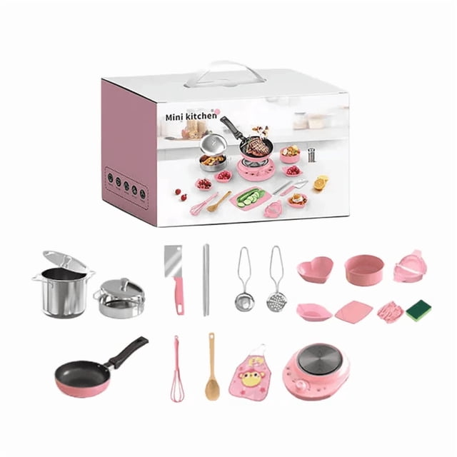 BotaniNest 22Pcs Kids Kitchen Food Grade Stainless Steel Kids Cooking Real Food Making For Children 7 14 Beginner Cooking Educational